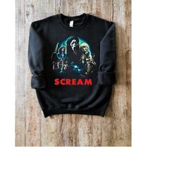Halloween Party Matching Shirt, Scream Vintage Halloween, Scream T-shirt, Ghostface Sweater Hoodie, Halloween Shirt, Hor