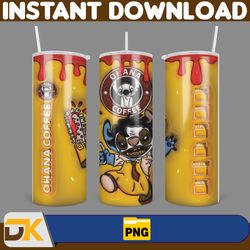 3D Inflated Sublimation Tumbler Design Download PNG, 20 Oz Digital Tumbler Wrap PNG , Instant Download (102)