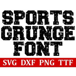 Varsity Block Font Grunge Font SVG, Letters  Numbers, School, Sports, Digital Download,  36 Individual svgdxfpng Files