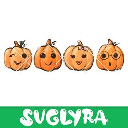 Cute baby pumpkins PNG, Fall autumn kids school teacher orange Season toddler thanksgiving Sublimation design hand Print