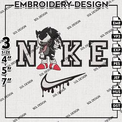 Nike Sonic Venom Embroidery Designs, Halloween Embroidery File, Sonic Embroidery,Halloween Movie Machine Embroidery File