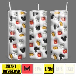 3D Inflated Sublimation Tumbler Design Download PNG, 20 Oz Digital Tumbler Wrap PNG , Instant Download (9)