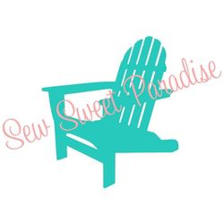 Adirondack Chair SVG, Beach Chair SVG, Beach SVG, Digital Download, Cut File, Sublimation, Clip Art (includes svgdxfpng