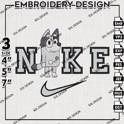 Nike Trixie Heeler Embroidery Files, Cartoon Embroidery, Bluey Dog Embroidery Designs, Bluey Machine Embroidery Pattern