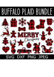 Buffalo Plaid SVG Bundle, Christmas Plaid SVG, Buffalo Check, Digital Download, Cut File, Sublimation, Clipart (21 svgdx