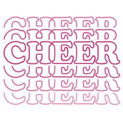 Cheer SVG, Cheer Stacked SVG, Cheer Outline SVG, Digital Download, Cut File, Sublimation, Clip Art (includes svgpngdxf f