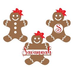 Gingerbread Girl SVG Bundle, Christmas SVG, Cookies, Digital Download, Cut Files, Sublimation, Clipart (3 individual svg