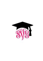 Graduation Cap SVG, Monogram Topper SVG, Senior SVG, Digital Download, Cut File, Sublimation, Clip Art (includes svgdxfp