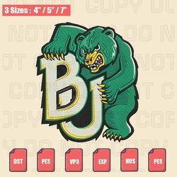 Baylor Bears Embroidery Designs, NCAA Logo Embroidery Files, File for Embroidery Machiw