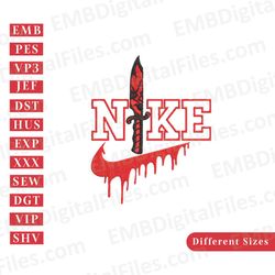 halloween chucky with horror knife nike embroidery designs