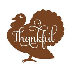 Turkey SVG, Thankful Turkey SVG, Happy Thanksgiving SVG,  Digital Download, Cut File, Sublimation, Clip Art (individual