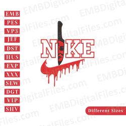 halloween micheal myers horror knife nike embroidery designs