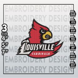 Louisville Cardinals Embroidery Files, NCAA Logo Embroidery Designs, NCAA Cardinals, Machine Embroidery Designs