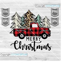 Farm truck Christmas Svg Files || Christmas Svg || Christmas Png || Merry Christmas Svg || Buffalo Plaid Christmas svg |