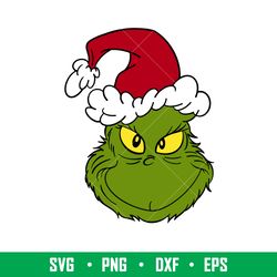 Grinch Face 2, Grinch Face Svg, Christmas Svg, Merry Grinchmas Svg, Santa Claus Svg, png,dxf,eps file