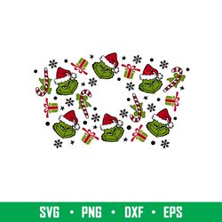 Grinchmas Lollipops Full Wrap, Grinchmas Lollipops Full Wrap Svg, Starbucks Svg, Coffee Ring Svg, Cold Cup Svg,png,dxf,e