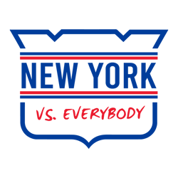 New York Vs Everybody Rangers Hockey Logo Svg