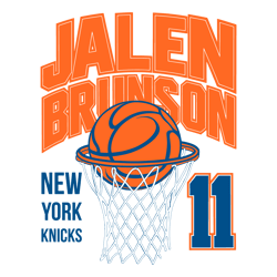 NY Knicks Basketball Player Jalen Brunson Svg