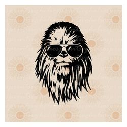 Chewbacca with Sunglasses, Star Wars svg,  Digital Download
