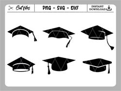 Graduation Cap SVG, Clipart Graduation Hat and Tassel for High School and College, SVG and PNG Files for Cricut
