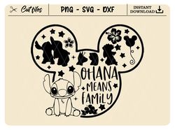 Ohana means family svg, Ohana Ears svg, Stitch quotes svg, Stitch Ears svg, Stitch png, Instant Download