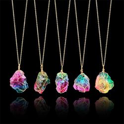 1Pcs Irregular Rainbow Stone Natural Crystal Fashion Crystal