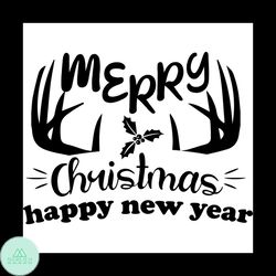Merry Christmas Deer Svg, Christmas Svg, Happy New Year Svg