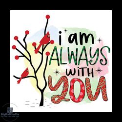 I Am Always With You Png, Christmas Png, Red Berries Png, Merry Christmas Png, Cardinal Png