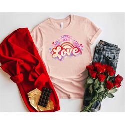 Valentine Love Shirt, Love Shirt, Love Rainbow Shirt, Love Unicorn Shirt, Couple Matching Shirt, Happy Valentines Day. V