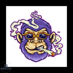 Cool Monkey Stoner Cannabis Smoking Svg, Cannabis Svg
