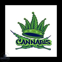 Cannabis Crown Logo Green Svg, Cannabis Svg, Cannabis Crown Svg