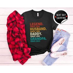 Legend Husband Daddy Papa Customized Tshirt, Personnalized Legend Husband Dad Grandpa Shirt, Personalized Gifts for Gran