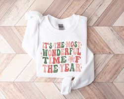 Christmas Sweatshirt, Christmas Crewneck, Womens Christmas Sweaters, Its the Most Wonderful Time of