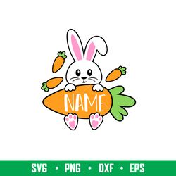 Bunny Boy Name Holder, Bunny Boy Name Holder Svg, Happy Easter Svg, Easter egg Svg, Spring Svg, png, dxf, eps file