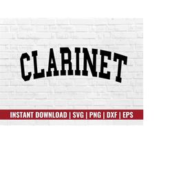 Clarinet designs, Clarinet svg for sweatshirt, Clarinet varsity letters, Clarinet clip art, Clarinet gifts, musician gif