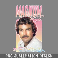 Magnum PI Retro 80s Aesthetic Design PNG Download