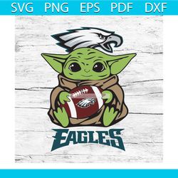Baby Yoda Star Wars, Philadelphia Eagles Svg, NFL Svg, Football Svg, Cricut File, Svg