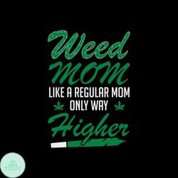 Weed Mom Like A Regular Mom Only Way Higher Svg, Cannabis Svg