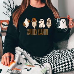 Spooky Season Ghost Sweatshirt, Halloween Ghost Sweatshirt, Halloween Sweatshirt, Cute Ghost Sweatshirt, Boo Ghost Sweat