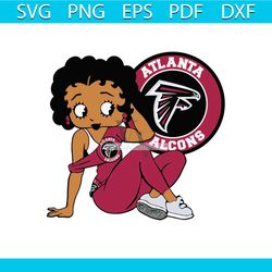 Atlanta Falcons, Betty Boobs Svg,Atlanta Falcons Svg, Black girl Svg, Black girl magic Svg, NFL Svg