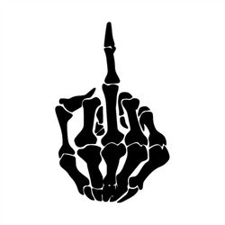 QualityPerfectionUS Digital Download - Fuck Sign Skeleton Hand Black - SVG File for Cricut, HTV, Instant Download