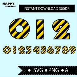 Construction svg | Construction theme SVG | Kids Birthday svg | Letters and numbers svg | Construction cut files | Strip