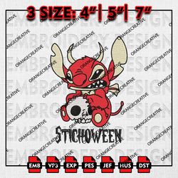 Stitchoween Embroidery files, Hell Devil, Halloween Embroidery Design, Horror Embroidery, Stitch Machine Embroidery File