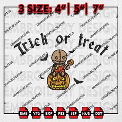 Trick Or Treat Sam Halloween Embroidery files, Horror Characters Embroidery, Horror Movies Machine Embroidery Files