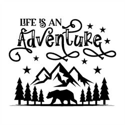 QualityPerfectionUS Digital Download - Life Is An Adventure  - SVG File for Cricut, HTV, Instant Download