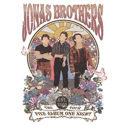 Jonas Brothers Est 2005 Five Album One Night The Tour PNG