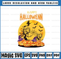 Happy Halloween Png, Spooky Season Pumpkin Png, Funny Halloween Pumpkin Witch Png, Halloween Png, Digital Download