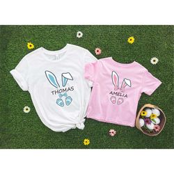 Custom Named Easter Shirt, Bunny Custom Shirt, Personalized Easter Shirt, Easter Shirt, Kids Easter Shirt, Easter Family