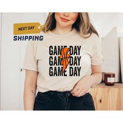 Gameday Basketball Lightning Leopard Bolt Shirt, Basketball Mom Shirt, Basketball shirt for Women, Gameday Shirt, Basket