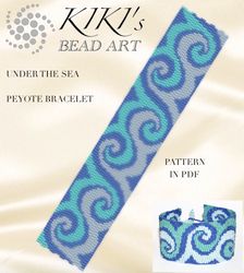 Peyote bracelet pattern Under the sea Peyote pattern design 3 drop peyote in PDF instant download DIY